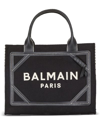 Balmain Small B-army Monogram Shopper Tote - Black