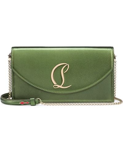 Christian Louboutin Loubi54 Nappa Leather Clutch Bag - Green