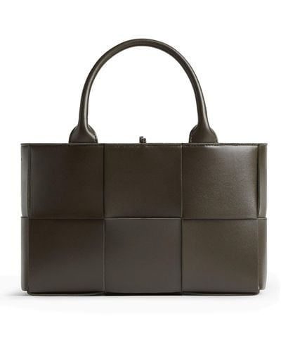 Bottega Veneta Mini Leather Arco Tote Bag - Black
