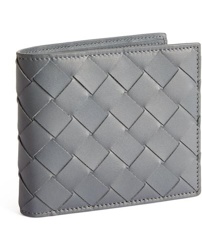 Bottega Veneta Leather Intrecciato Bifold Wallet - Black