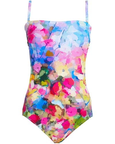 Gottex Floral Bandeau Swimsuit - Pink