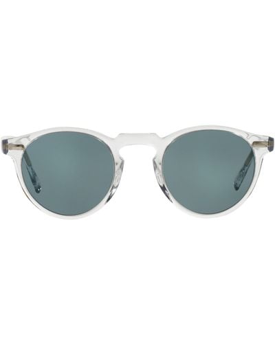 Oliver Peoples Men's Gregory Peck 47 Round Sunglasses - Multicolour