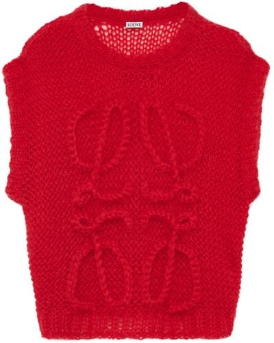 Loewe Anagram Short-sleeved Sweater - Red