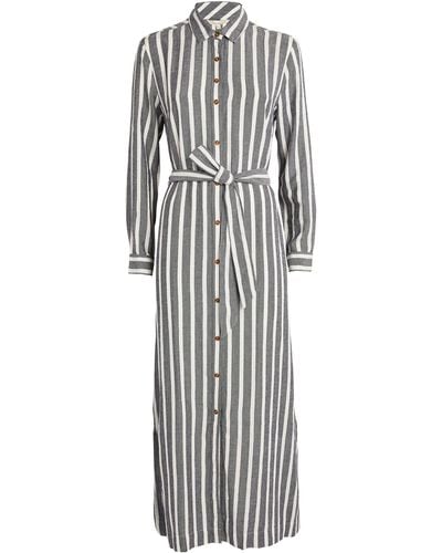 Barbour Striped Annalise Maxi Dress - White