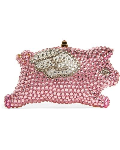 Judith Leiber When Pigs Fly Pillbox - Pink