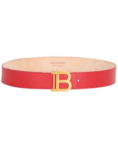 Balmain Leather B-buckle Belt - Pink
