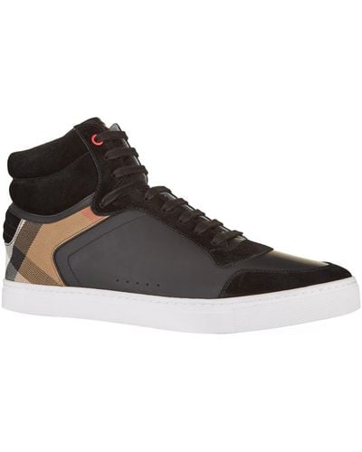 Burberry Reeth High Top Sneakers - Black