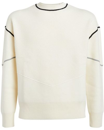 Emporio Armani Wool-cotton Sweater - White