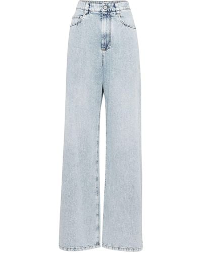 Brunello Cucinelli Relaxed Wide-leg Jeans - Blue