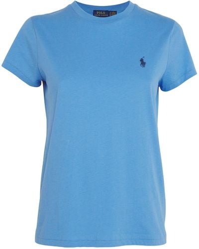 Polo Ralph Lauren Cotton Polo Pony T-shirt - Blue