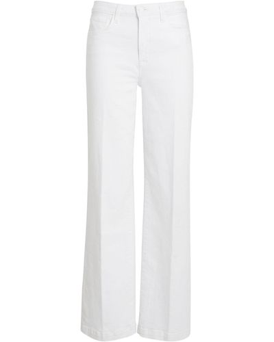 L'Agence Scottie High-rise Wide-leg Jeans - White