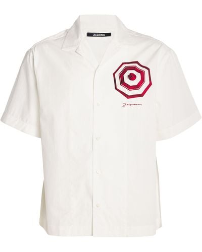 Jacquemus Cotton Printed Bowling Shirt - White