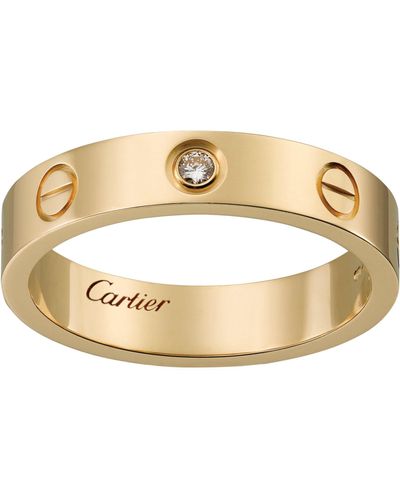 Cartier Yellow Gold And Diamond Love Wedding Band - Metallic