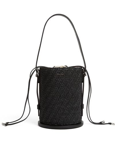 Max Mara Crochet Archetipo Bucket Bag - Black