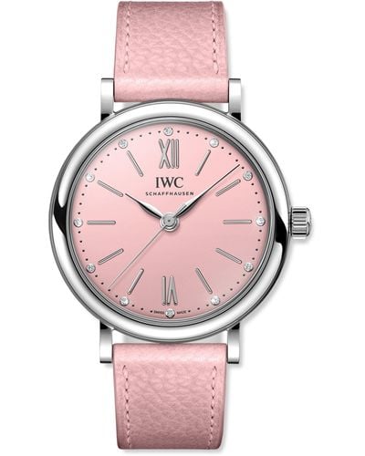 IWC Schaffhausen Stainless Steel Portofino Automatic Watch 34mm - Pink