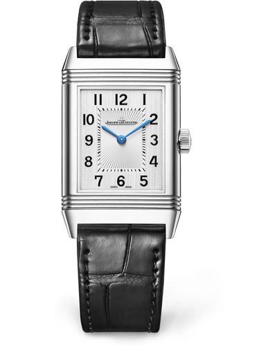 Jaeger-lecoultre Stainless Steel Reverso Classic Medium Thin Watch 24.4mm - Black