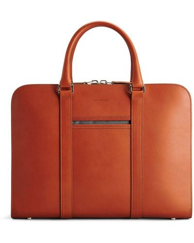 Carl Friedrik Leather Palissy Briefcase - Red