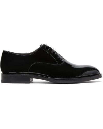 Brunello Cucinelli Patent Leather Oxford Shoes - Black