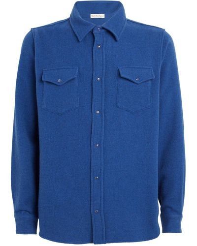 God's True Cashmere Cashmere And Lapis Lazuli Shirt - Blue