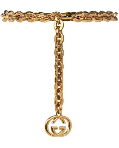 Gucci Interlocking G Chain-link Belt - Metallic
