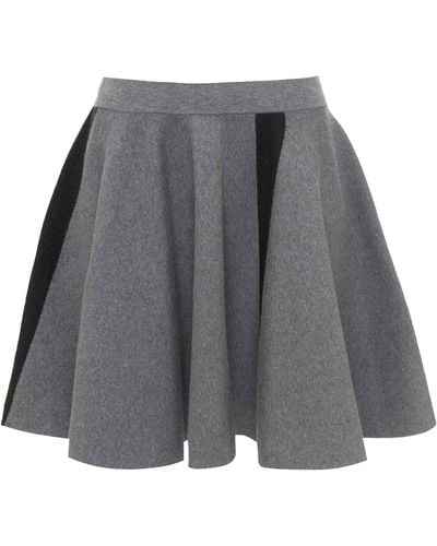 JW Anderson A-line Mini Skirt - Grey
