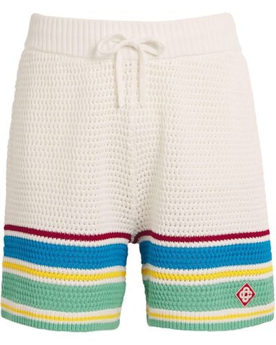 Casablanca Crochet Tennis Shorts - Blue