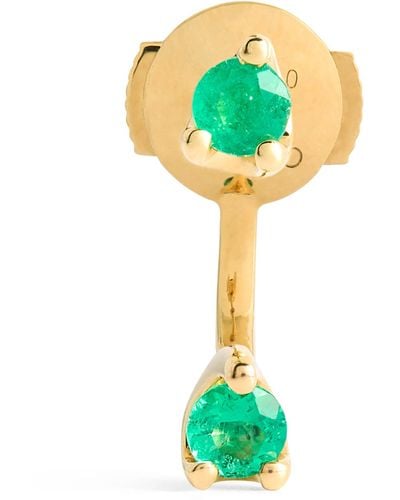 Anita Ko Yellow Gold And Emerald Orbit Single Earring - Green