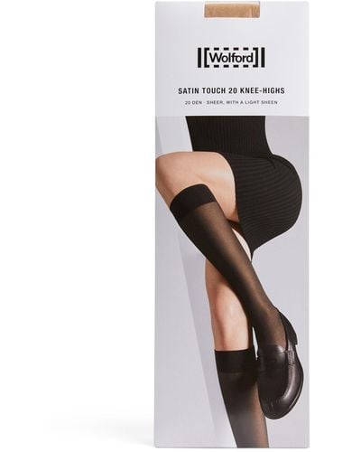 Wolford Satin Touch 20 Knee-high Stockings - White