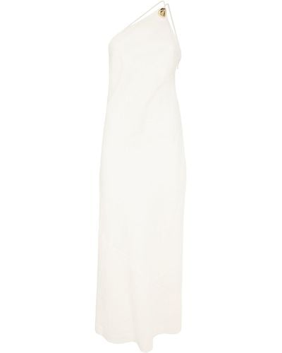 Cult Gaia Linen-blend Rinley Midi Dress - White