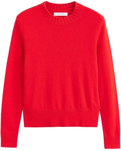Chinti & Parker Wool-cashmere Crew-neck Sweater - Red