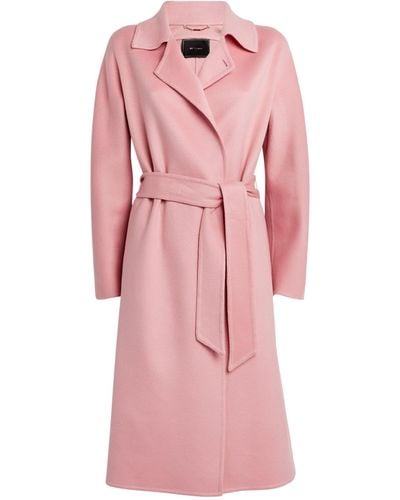 Kiton Cashmere Wrap Trench Coat - Pink