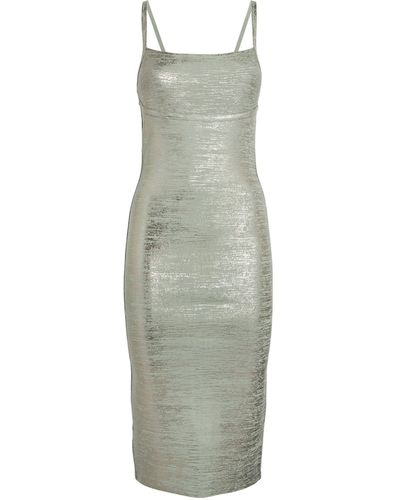 Hervé Léger Bodycon Midi Dress - Green