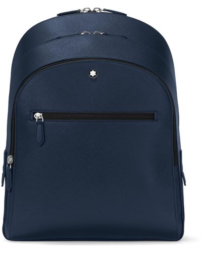Montblanc Medium Leather Sartorial Backpack - Blue
