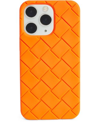 Bottega Veneta Intrecciato Iphone Case - Orange