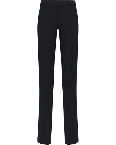 Alexander McQueen Wool Low-waisted Cigarette Trousers - Black