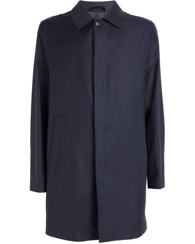 Pal Zileri Wool Overcoat - Blue
