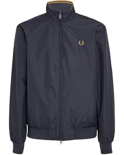 Fred Perry Brentham Bomber Jacket - Blue