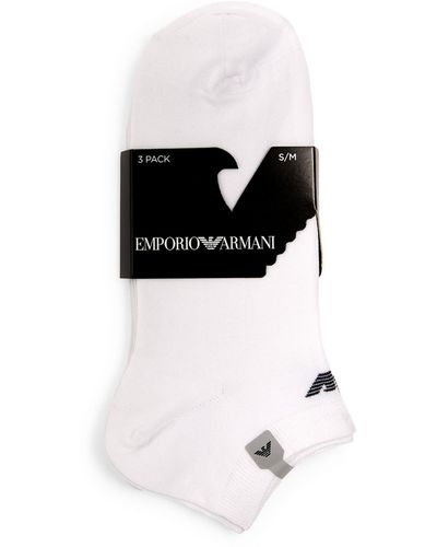 Emporio Armani Eagle Sneaker Socks (pack Of 3) - Black