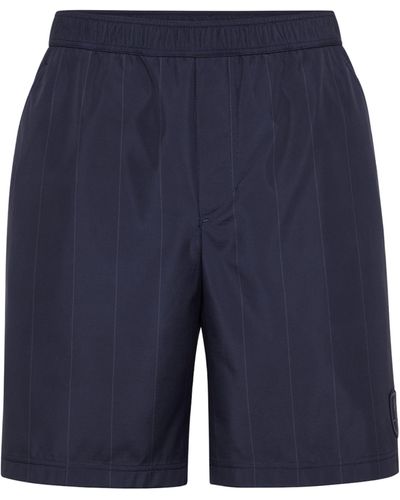 Brunello Cucinelli Cotton-blend Bermuda Shorts - Blue