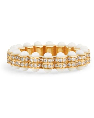 L'Atelier Nawbar Yellow Gold, Diamond And Enamel The Hydrogen Ring - Metallic