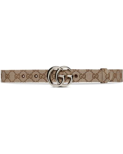 Gucci Gg Marmont Thin Belt - Metallic
