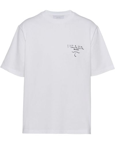 Prada Cotton Logo T-shirt - White