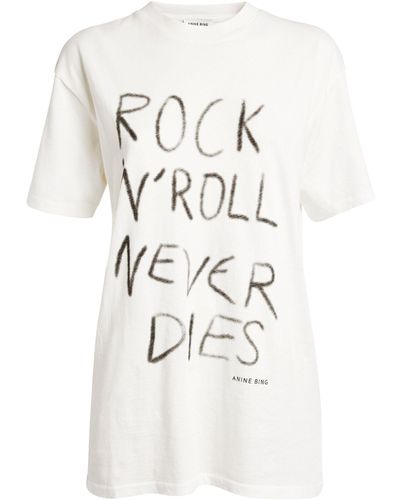 Anine Bing Walker Rock-n-roll T-shirt - White
