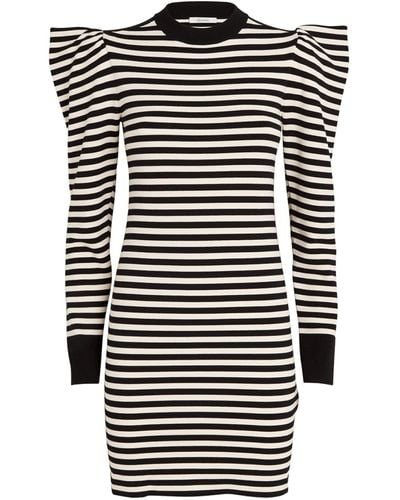 Max Mara Long-sleeve Striped Dress - Black