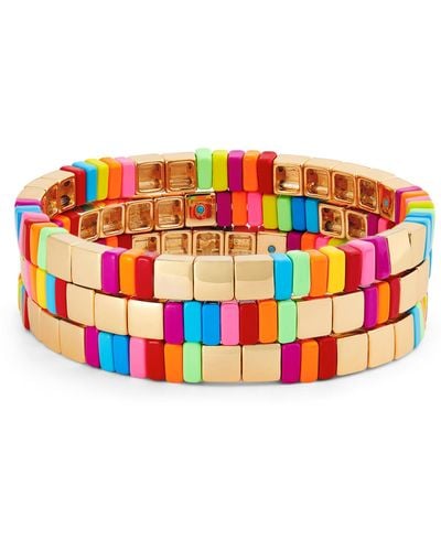 Roxanne Assoulin Set Of 3 Chasing Rainbow Bracelets - Red