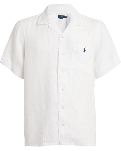 Polo Ralph Lauren Linen Clady Polo Shirt - White
