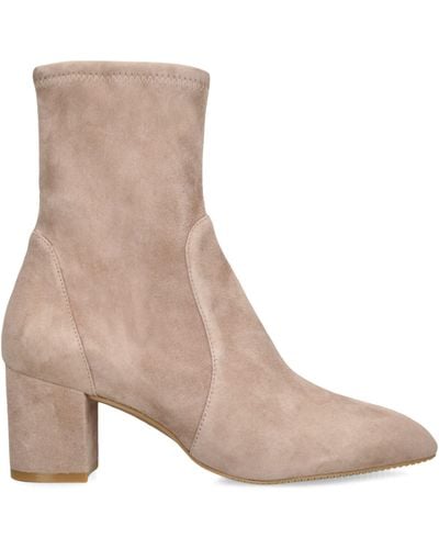 Stuart Weitzman Suede Yuliana Ankle Boots 60 - Brown