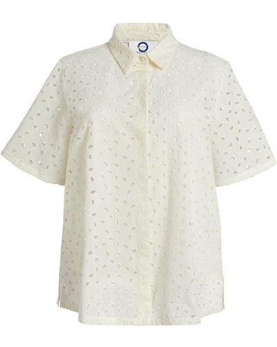Marina Rinaldi Cotton Broderie Anglaise Shirt - White