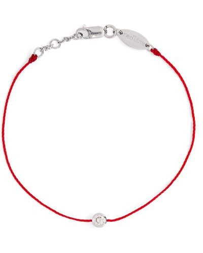 Pure String Diamond Red String White Gold Bracelet
