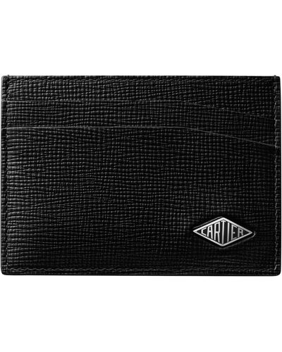 Cartier Grained Leather Losange Card Holder - Black